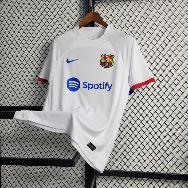 Camisola Barcelona branca Away 2023/24