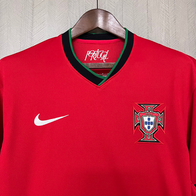 Camisola Portugal vermelha home Euro 2024