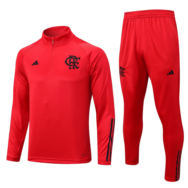 Fato de Treino de Viagem Flamengo Vermelho 23/24 Masculino - Camisola de frio Flamengo