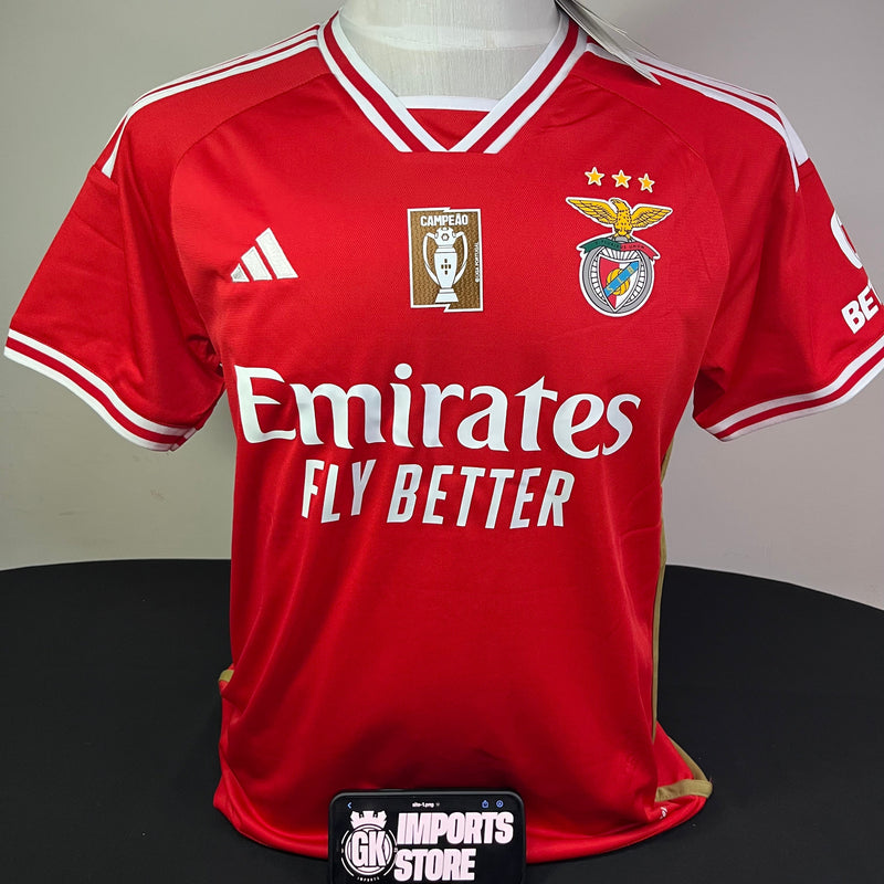 Benfica Red 2023/24 Home Shirt - National Champion Badge