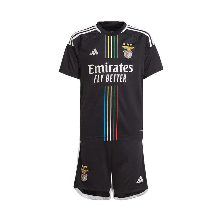 Conjunto infantil Benfica Preto 2023/24 Away (STOCK)