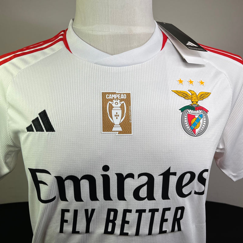 Benfica White 2023/24 Third Shirt - National Champion Badge