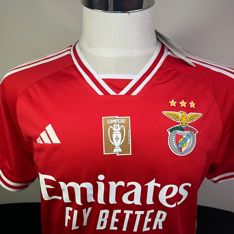 Benfica Red 2023/24 Home Shirt - National Champion Badge