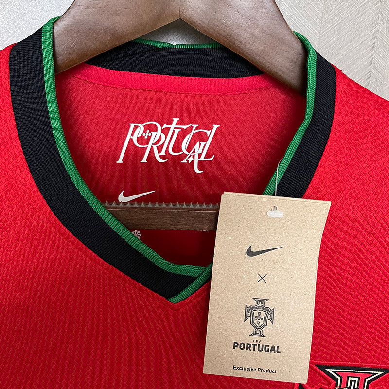 Camisola Portugal vermelha home Euro 2024