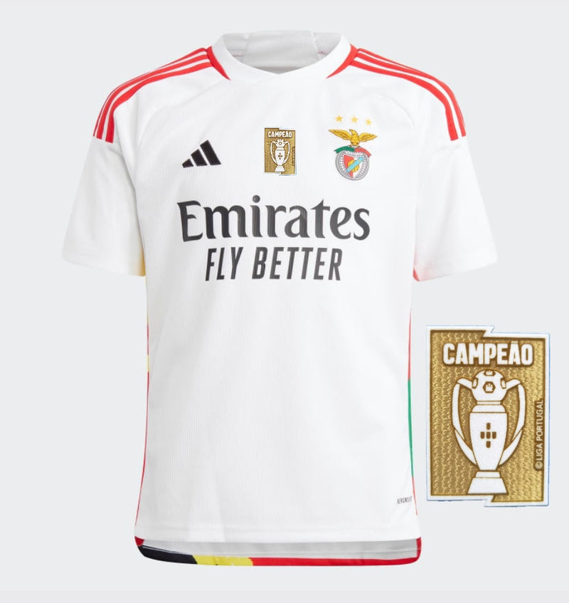 Benfica White 2023/24 Third Shirt - National Champion Badge