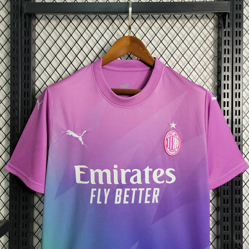 Camisola Milan rosa Third 2023/24