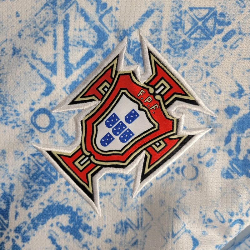 Camisola Portugal azul manga longa Away Euro 2024