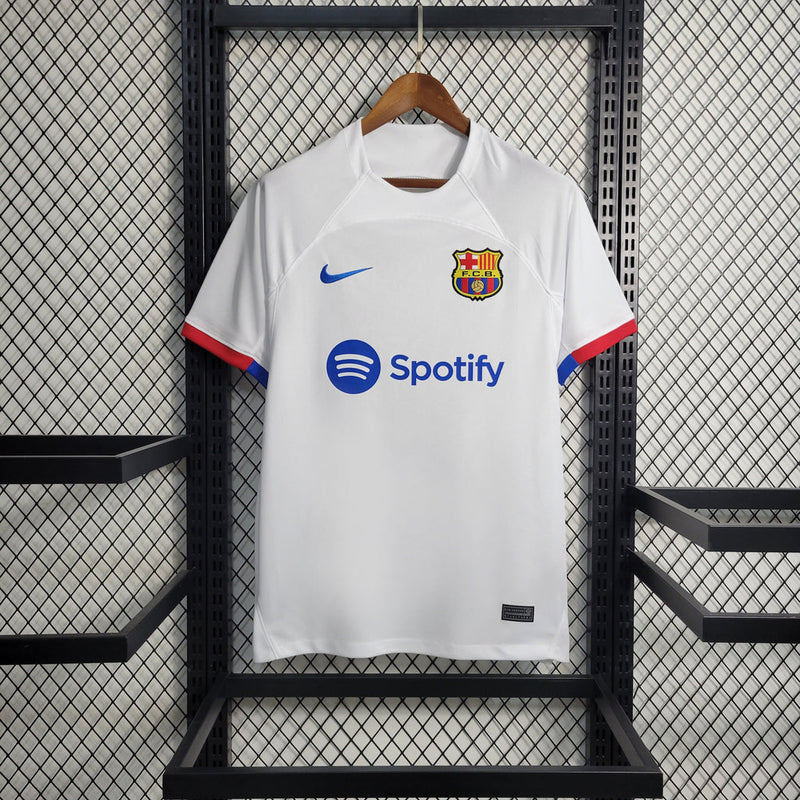 Camisola Barcelona branca Away 2023/24