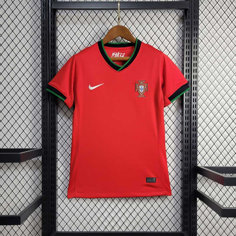 Portugal Home Euro 2024/25 WOMEN'S Red Shirt 