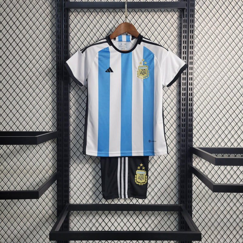 Camisola Seleção Argentina 2022/23 Home 3 - INFANTIL