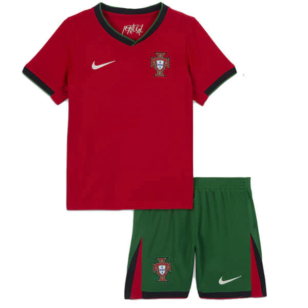 Conjunto infantil Portugal vermelho Home Euro 2024