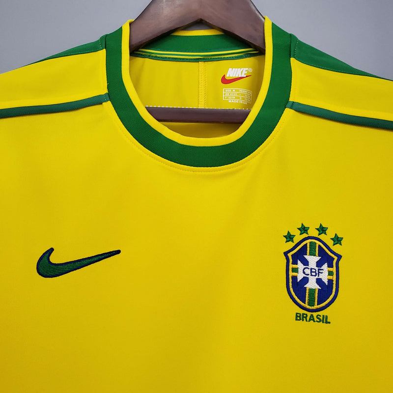 Camisola Retrô Seleção Brasil 1998/98 Home