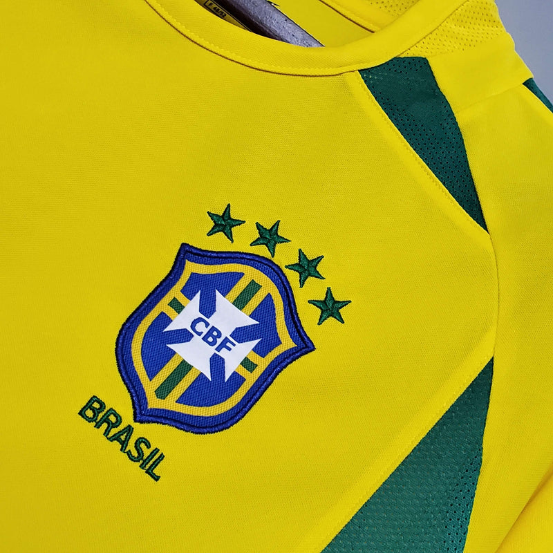 Camisola Retrô Seleção Brasil 2002/02 Home