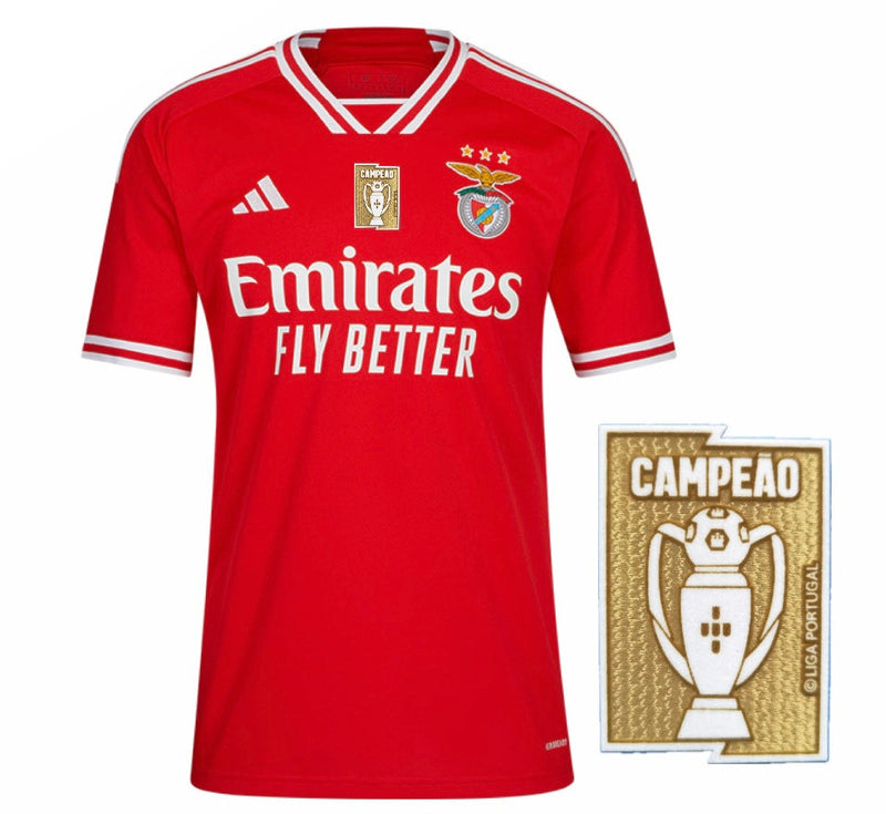 Benfica Red 2023/24 Home Shirt - National Champion Badge